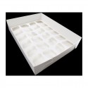 24 Hole White Cupcake Box with PVC Window