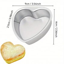 Aluminium Heart Cake Pan 3"