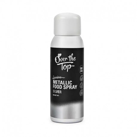 Over The Top Metallic Food Spray - Silver 45gm