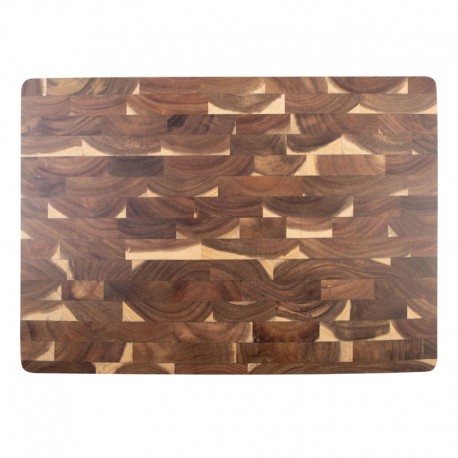 Alfresco Lane Acacia Wood End Grain Cutting Board - 50x35x3cm