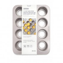Chefmade English Muffin Pan with Loose Bottom - 12 cup