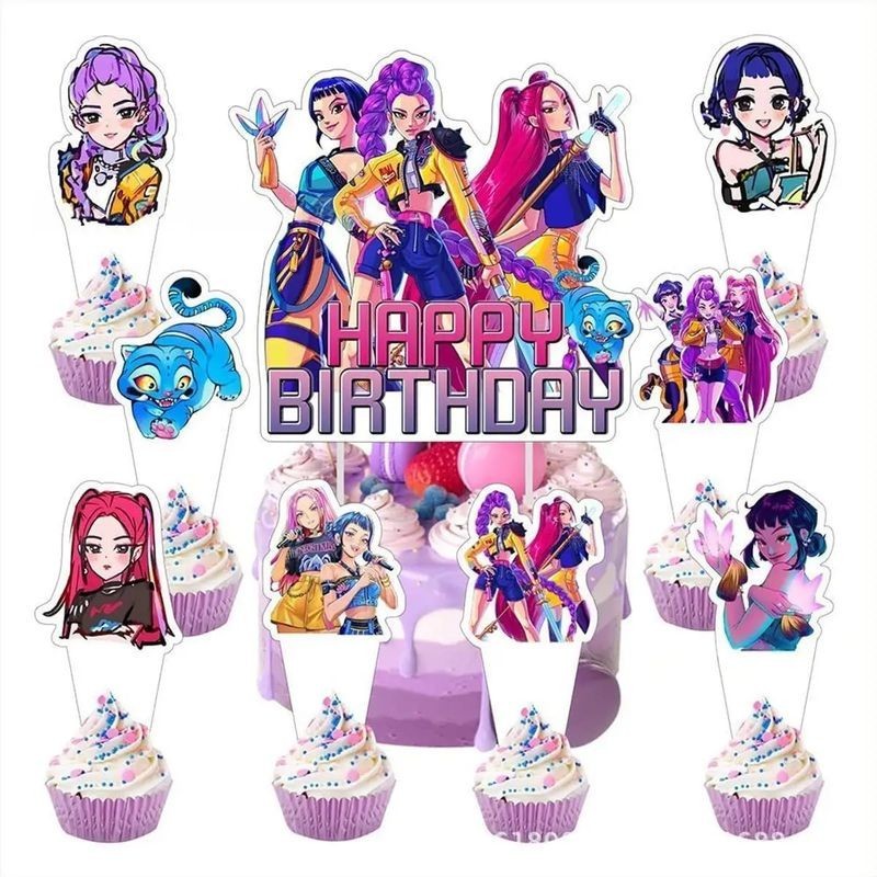 Kpop Demon Hunters Cake Topper Set 25pc