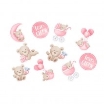 Cupcake Toppers - Edible Wafer Top - Team Girl 12pk