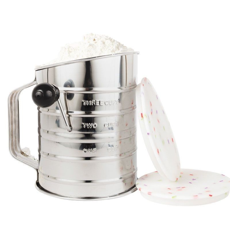 Sprinks Flour Sifter with Top and Bottom Silicone Lids