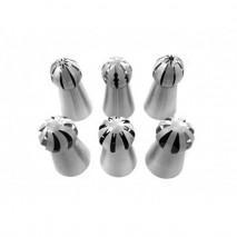 Loyal Piping Tip/Tube Russian Ruffle Ball Set of 6 Loyal - 1