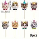 Cupcake Toppers Kittens 8pc Set