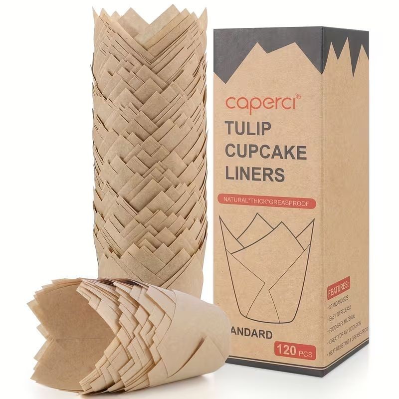 Tulip Muffin Liners 120pc Natural