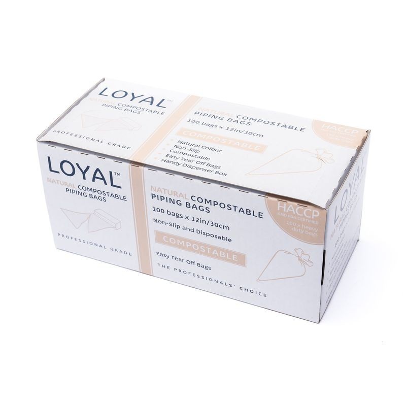 Loyal Compostable Piping Bags Natural 12" 100pc Loyal - 1