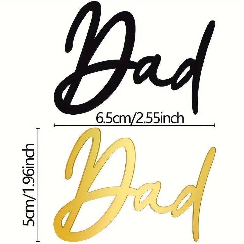 Acrylic Topper Gold Dad 1pc Unbranded - 1