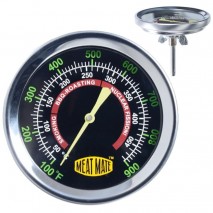 Meat Mate Grill Smoker Gauge - Thermometer HLP Controls - 1