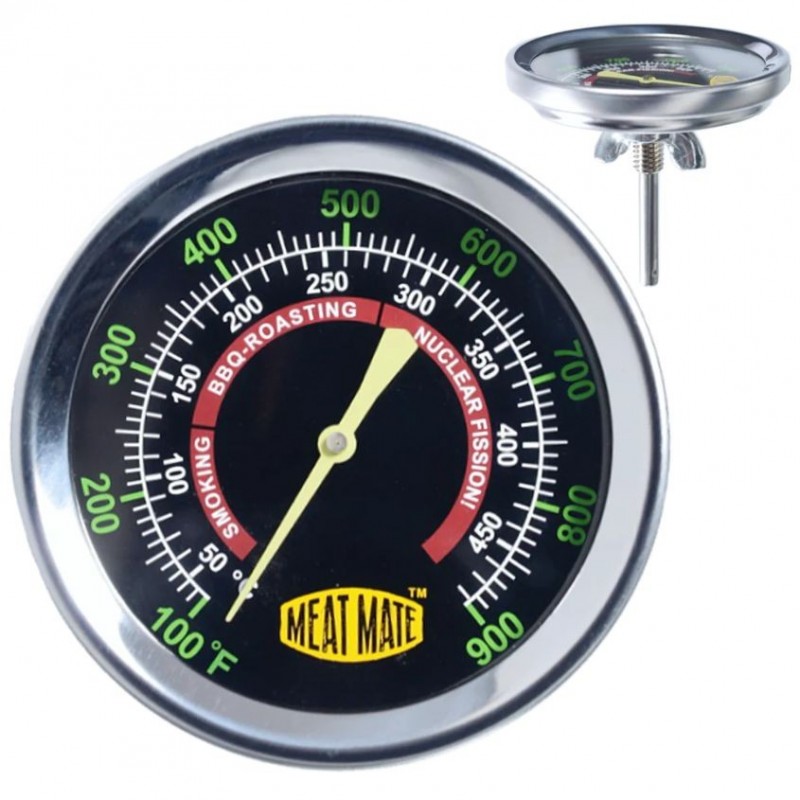 Meat Mate Grill Smoker Gauge - Thermometer HLP Controls - 1