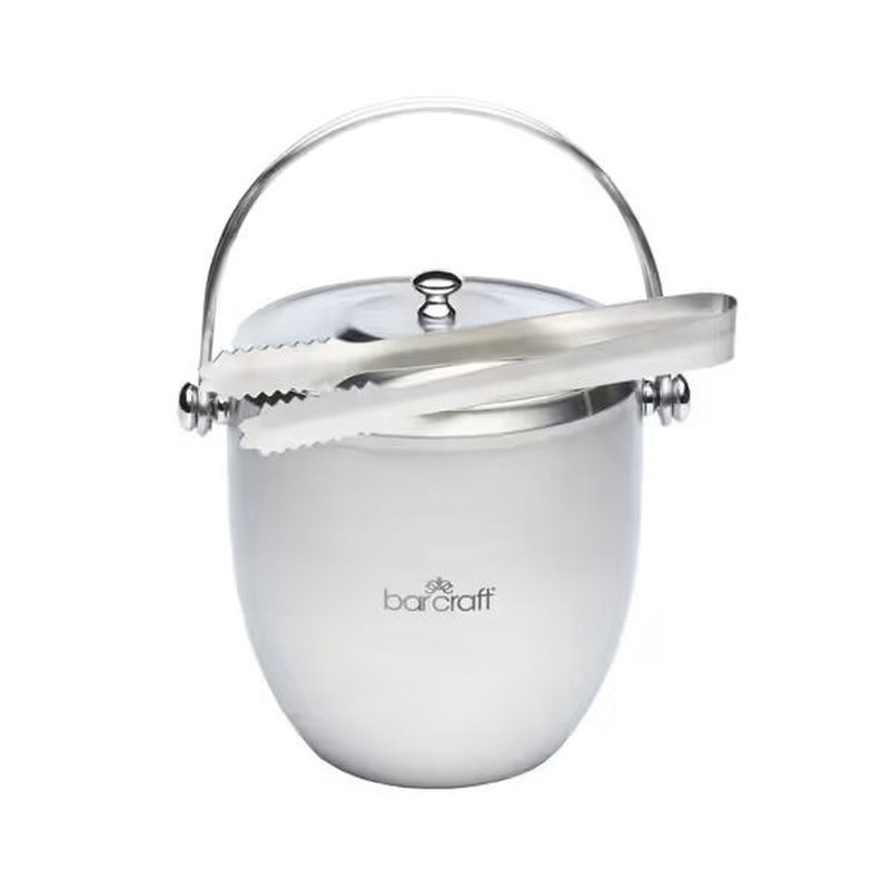 BarCraft Stainless Steel Ice Bucket with Lid and Tongs BarCraft - 1