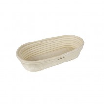 Bakemaster Oval Proving Basket 27 x 13 x 6.5cm - Rattan