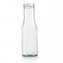 Plasdene Flint Glass Hex Sauce Bottle with Twist Neck - 250ml 21pk