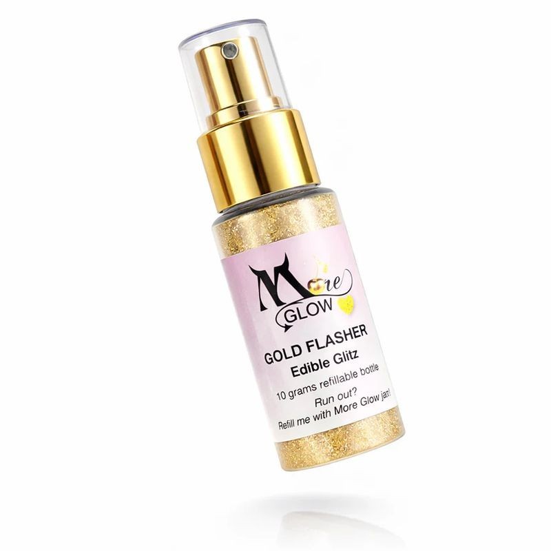More Blow The Ultimate Glitter Puffer Spray - Gold Flasher 10g