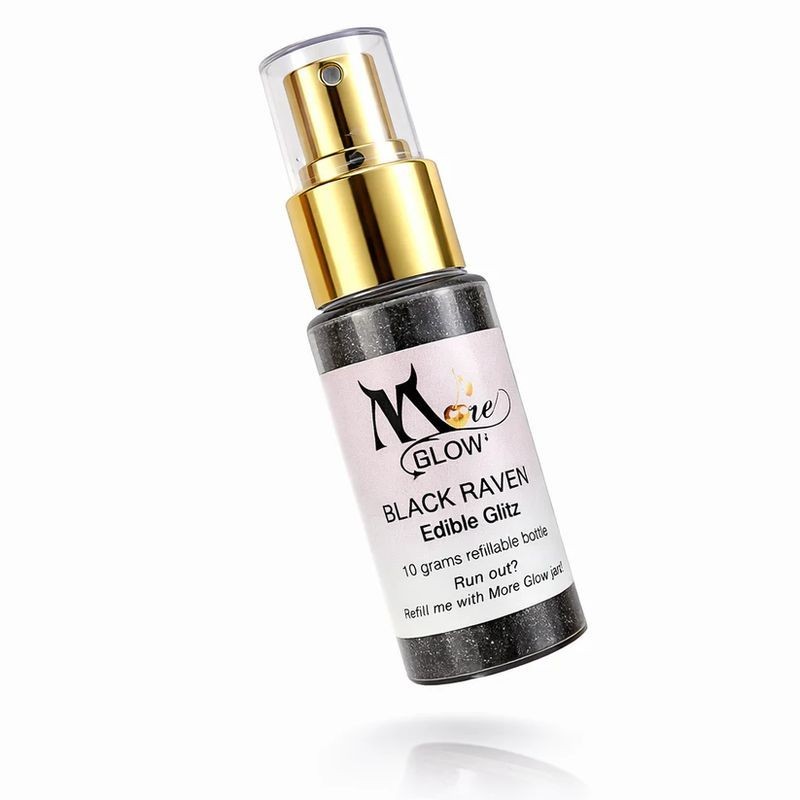 More Blow The Ultimate Glitter Puffer Spray - Black Raven 10g