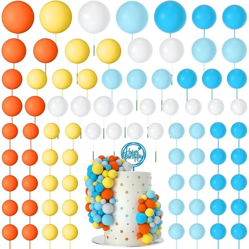 Cake Top Balls 20pc Bluey Themed Colours