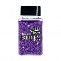 Over The Top Edible Bling Sprinkles Purple Medley 65G