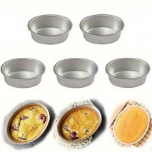 Oval Mini Cake Pan Alum 9.8x7.3x3.6cm 1pc
