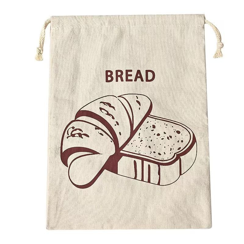 Cotton Drawstring Bread Bag 40x30cm