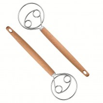 Danish Dough Whisk Wooden Handle 26.5cm