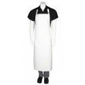 Chef Works Long PVC Bib Apron - White - Waterproof CWPVL