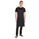 Chef Works Memphis Cross Back Bib Apron - Black - ACRS035