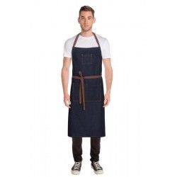 Chef Works Memphis Denim Large Bib Apron - Indigo -  AB036