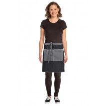 Chef Works Bronx 1/2 Waist Apron - Black - AW044 Chef