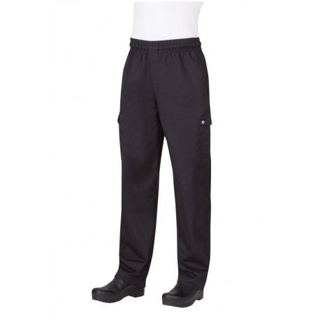 Chef Works Better Build Black Baggy Cargo Pants - PC001-BLK