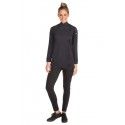 Chef Works Hartford Womens Black Zipper Chef Jacket - BCWLZ005-BLK