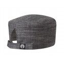 Chef Works Corvallis Black-Steel Gray Crosshatch Beanie - HBXX012