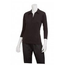 Chef Works Definity Womens Black Knit Polo Shirt Chef