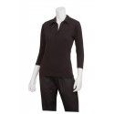 Chef Works Definity Womens Black Knit Polo Shirt