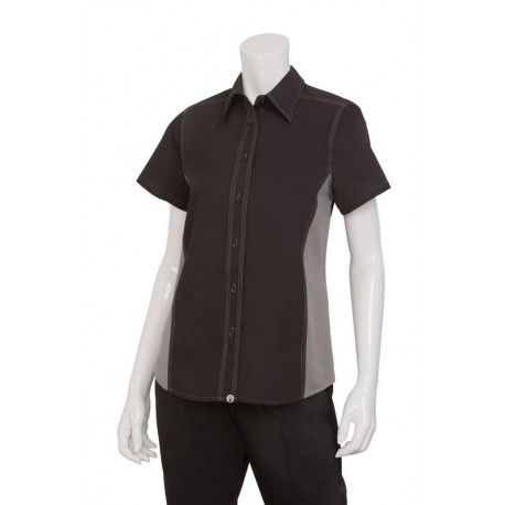 Chef Works Womens Black/Grey Universal Shirt Chef Works,Cooks