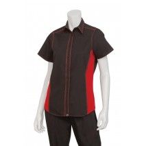 Chef Works Womens Black/Red Universal Shirt Chef Works,Cooks