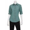 Chef Works Womens Chambray Green Mist Shirt SLWCH002