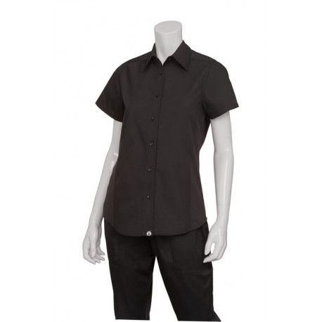 Chef Works Womens Black Universal Shirt Chef Works,Cooks Plus