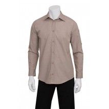 Chef works Mens Chambray Ecru Shirt SLMCH005 Chef Works,Cooks