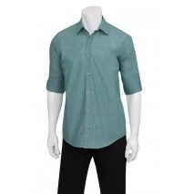 Chef Works Mens Chambray Green Mist Shirt SLMCH005 Chef