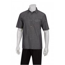 Chef Works Detroit Black Short Sleeve Denim Shirt SKS002 Chef