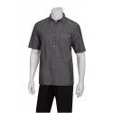 Chef Works Detroit Black Short Sleeve Denim Shirt SKS002