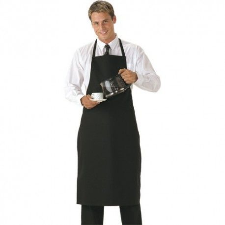 Portwest PolyCotton Bib Apron - Black & White S841