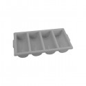 Chef Inox Cutlery Box 4 Compartment Grey