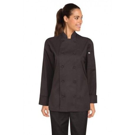 Chef Works Sofia Black Womens Lite Chef Jacket - LWLJ Chef