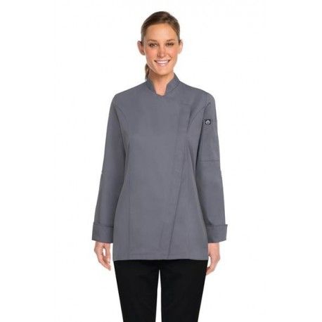 Chef Works Lansing Womens Grey Chef Jacket - BCWMC007-GRY Chef