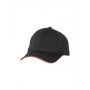 Chef Works Colour Trim Cool Vent Black Baseball Cap - BCCT Chef