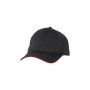 Chef Works Colour Trim Cool Vent Black Baseball Cap - BCCT Chef