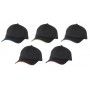 Chef Works Colour Trim Cool Vent Black Baseball Cap - BCCT Chef