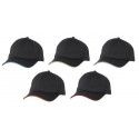 Chef Works Colour Trim Cool Vent Black Baseball Cap - BCCT